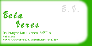 bela veres business card